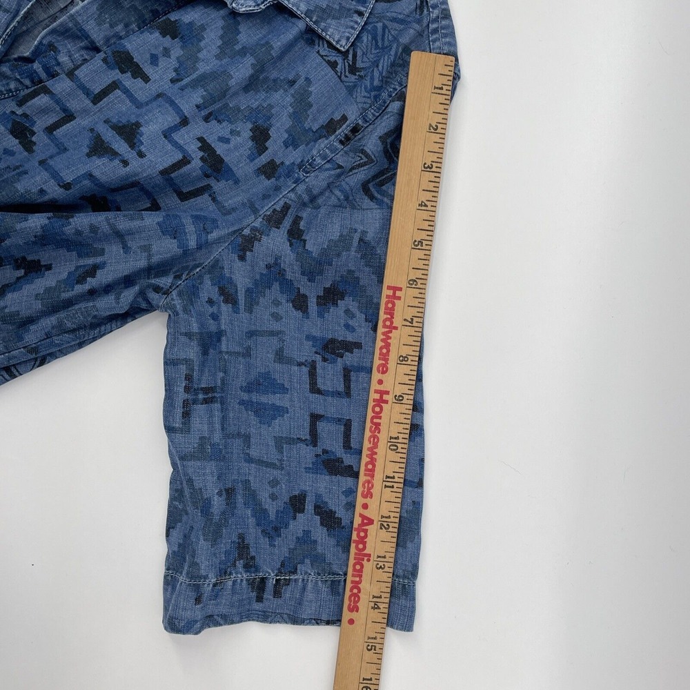 Philosophy Tunic Dress Women's Medium Boho Western Aztec Denim Chambray Pockets - Picture 7 of 10